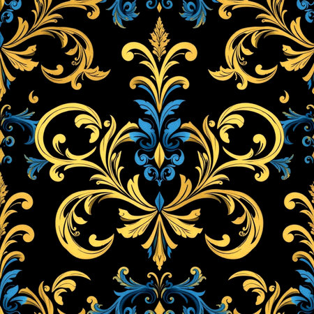 Seamless pattern in the style of Baroque. Vector illustrationの写真素材