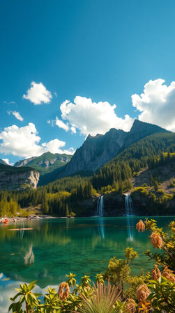 Lake in the mountains, South Tyrol, Italy