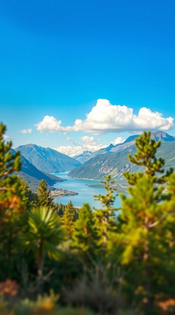 Panoramic view of Lake Wakatipu, Queenstown, New Zealand