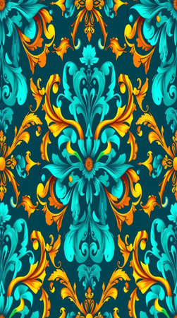 Seamless damask pattern. Vector illustration for your design.