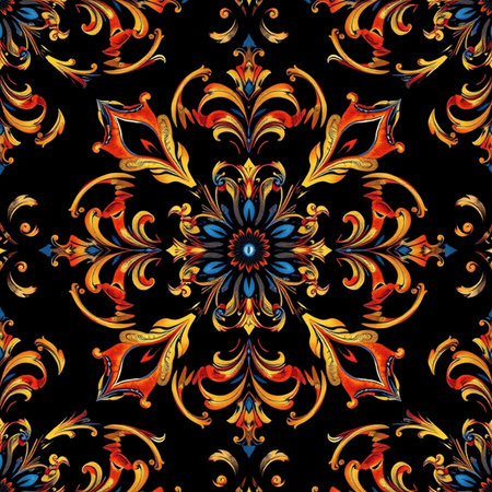 Seamless pattern with floral ornament in baroque style.の写真素材