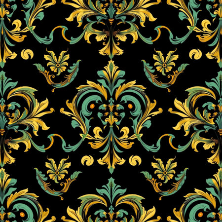 Seamless pattern with damask elements. Vector Illustration.の写真素材
