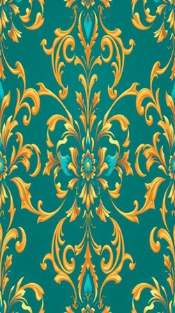 Vintage baroque ornament. Seamless pattern. Vector illustration