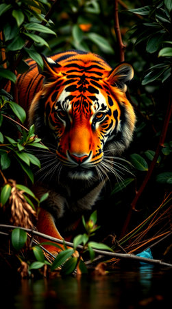 Sumatran Tiger in the jungle.の写真素材