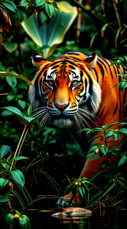 Tiger in the jungle.