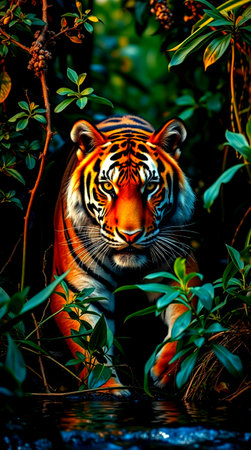 Sumatran Tiger (Panthera tigris sumatrae)の写真素材