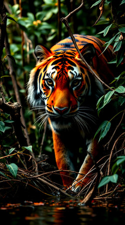 Tiger in the jungle, Thailand.