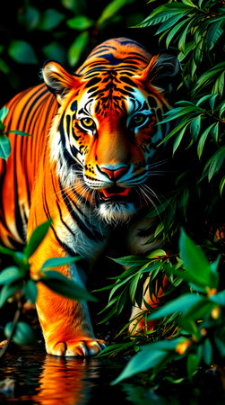 Sumatran Tiger in the jungle.の写真素材