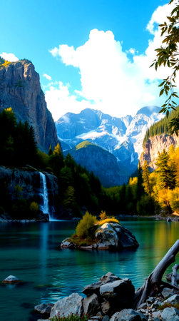 Beautiful view of Lago di Braies, Dolomites, Italy