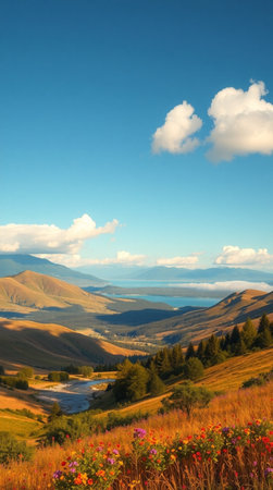 Beautiful autumn landscape in the mountains. Carpathians, Ukraine, Europeの写真素材