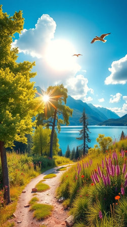 Beautiful view of Lake Wakatipu, Queenstown, New Zealandの写真素材