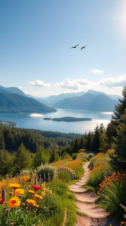 Scenic view of Lake Wakatipu, Queenstown, New Zealand