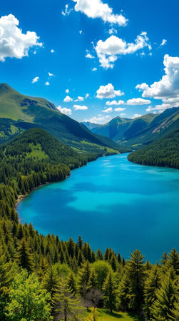 Mountain lake in the Alps.の写真素材