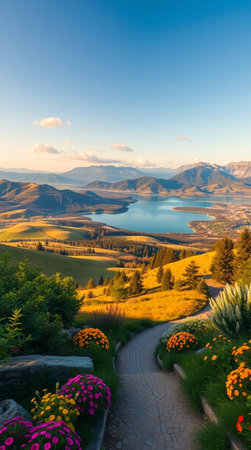 Sunset view of Lake Tekapo, South Island, New Zealandの写真素材