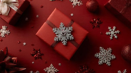 Ornament-outlined holiday frame ideal for promotional layouts.