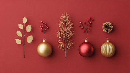 Clear commercial layout forming a tidy ornament border around a center-ready area.の写真素材