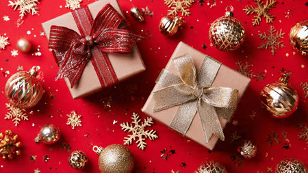 Heritage-style Christmas layout with tactile red textures and aged gold d