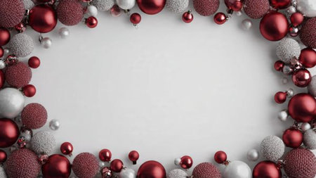 Modern red-and-gold minimal mockup offering elegant simplicity and balanced visuals.の写真素材