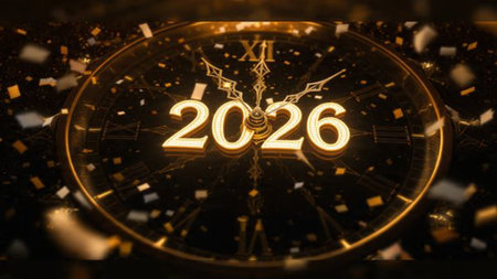Elegant 2026 premium background with silver light diffusion and minimal sparkle noise.