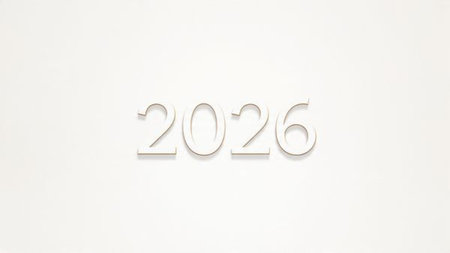 Premium 2026 New Year background with subtle ice-blue glitter glow, clean luxury mood.