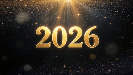 Elegant 2026 canvas with pearl frost glow and minimal sparkle noise overlay.