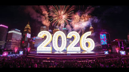 2026 luxury backdrop with silver frost haze gradient and refined festive mood.