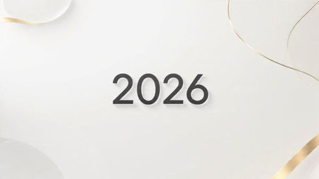 2026 luxury greeting with diamond frost spark field and clean white balance.