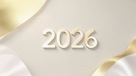 Luxury 2026 winter canvas with diamond frost sparkle trails and clean composition.