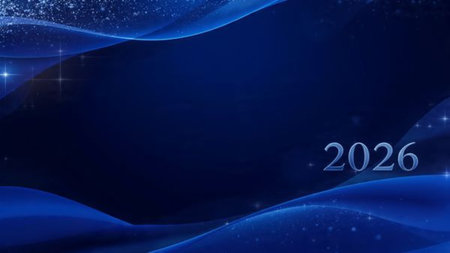 Luxury 2026 New Year canvas with diamond frost field and smooth lighting bloom.