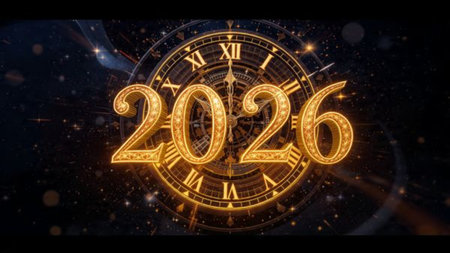 Luxury 2026 winter canvas with silver frost glow and clean minimal design space.
