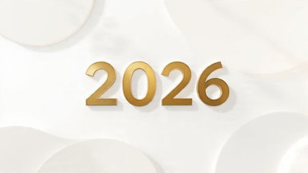 Luxury 2026 winter canvas with silver frost glow and clean minimal design space.