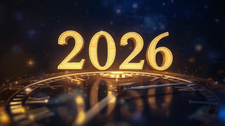 2026 New Year luxury background with soft silver haze and minimal sparkle noise, ultra HD.