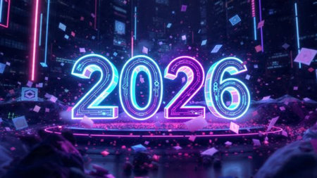 Premium 2026 holiday design with silver frost diffusion and clean balanced layout.