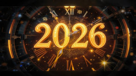 2026 luxury greeting design with soft frozen glow arcs and minimal noise layer.