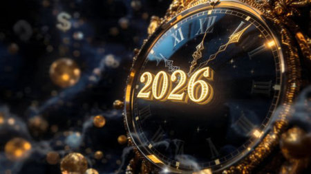 2026 luxury celebration design with soft frozen glow edges and minimal noise overlay.