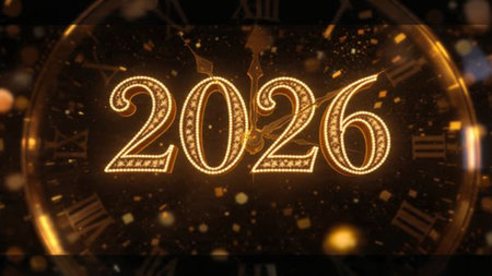 Elegant 2026 premium background with silver light diffusion and minimal sparkle noise.