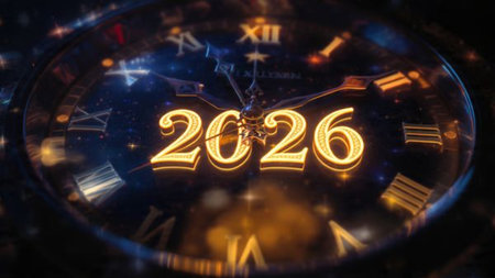 Premium 2026 celebration background with silky light diffusion and minimal sparkle noise,...