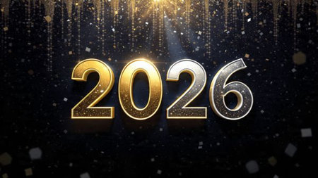 Elegant 2026 winter canvas with diamond frost sparkle and soft silver haze.