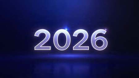 2026 luxury celebration canvas with silver frost blur and crisp winter glow mood.