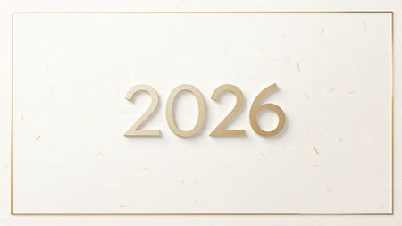 Premium 2026 holiday background with cool silver haze and clean festive layout.