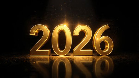 2026 New Year luxury background with soft silver haze and minimal sparkle noise, ultra HD.