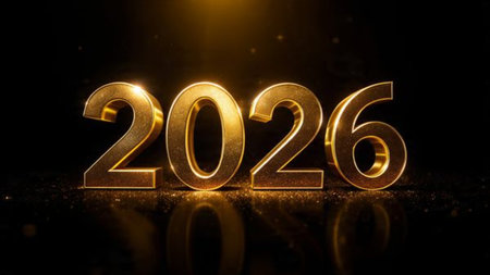 Elegant 2026 premium canvas with silver sparkle trails and soft cool glow.
