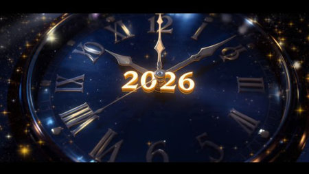 Luxury 2026 greeting template with pearl frost haze and ultra-clean white balance.