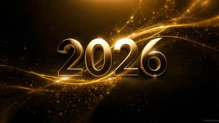 Elegant 2026 premium background with silver light diffusion and minimal sparkle noise.