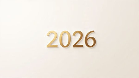 Elegant 2026 celebration backdrop with silver frost blur and minimal sparkle haze.
