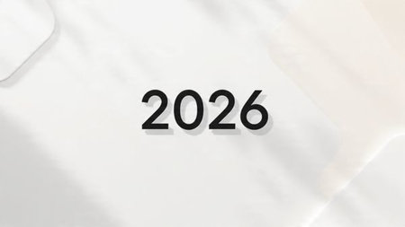 2026 luxury backdrop with soft silver glow haze and cool winter celebration mood.