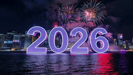 2026 luxury holiday template with soft winter glow arcs and ultra-clean design.