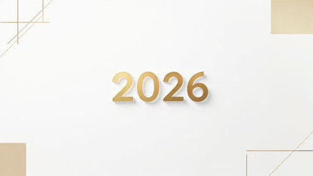 Premium 2026 celebration canvas with soft ice shimmer haze and elegant glow corners.