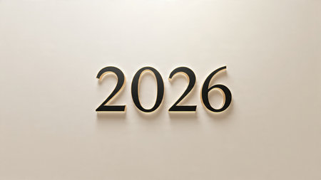 Premium 2026 luxury greeting with soft festive glow.