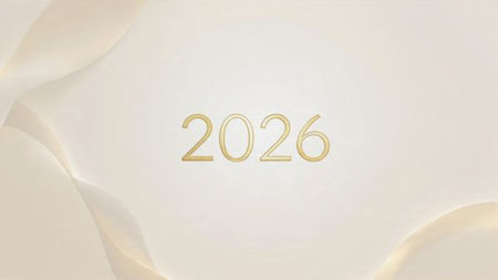 Premium 2026 New Year canvas with silky cool gradients and subtle shimmer noise.